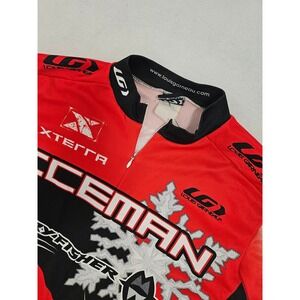 Louis Garneau Cycling Jersey Mens M Red Iceman Gary Fisher Xterra Long Sleeve